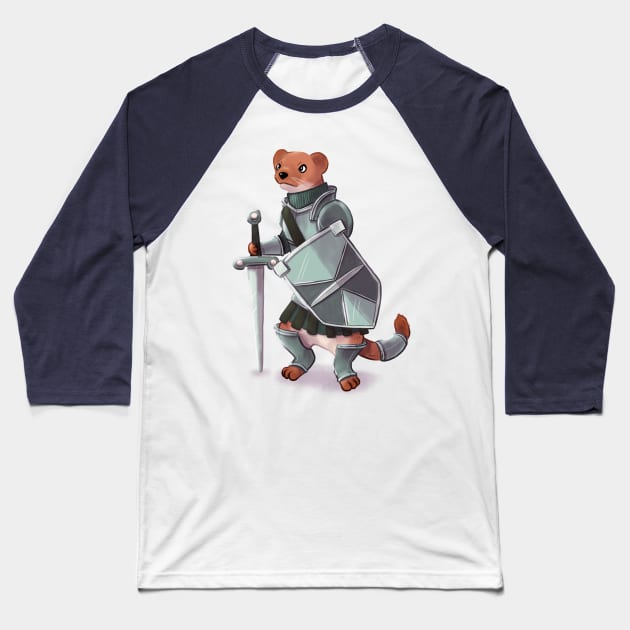 Fighter Weasel Baseball T-Shirt by Melissa Jan